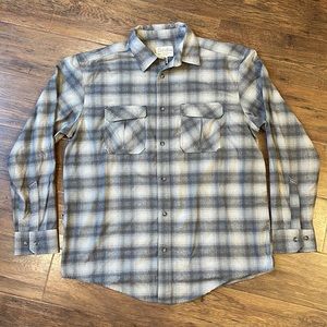 Cabelas Legendary Quality Mens Plaid Button Shirt sz L